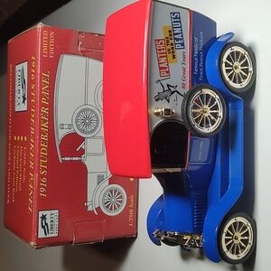 1916 Studebaker Panel Truck/ PLANTERS PEANUTS. Diecast metal lockable coin bank